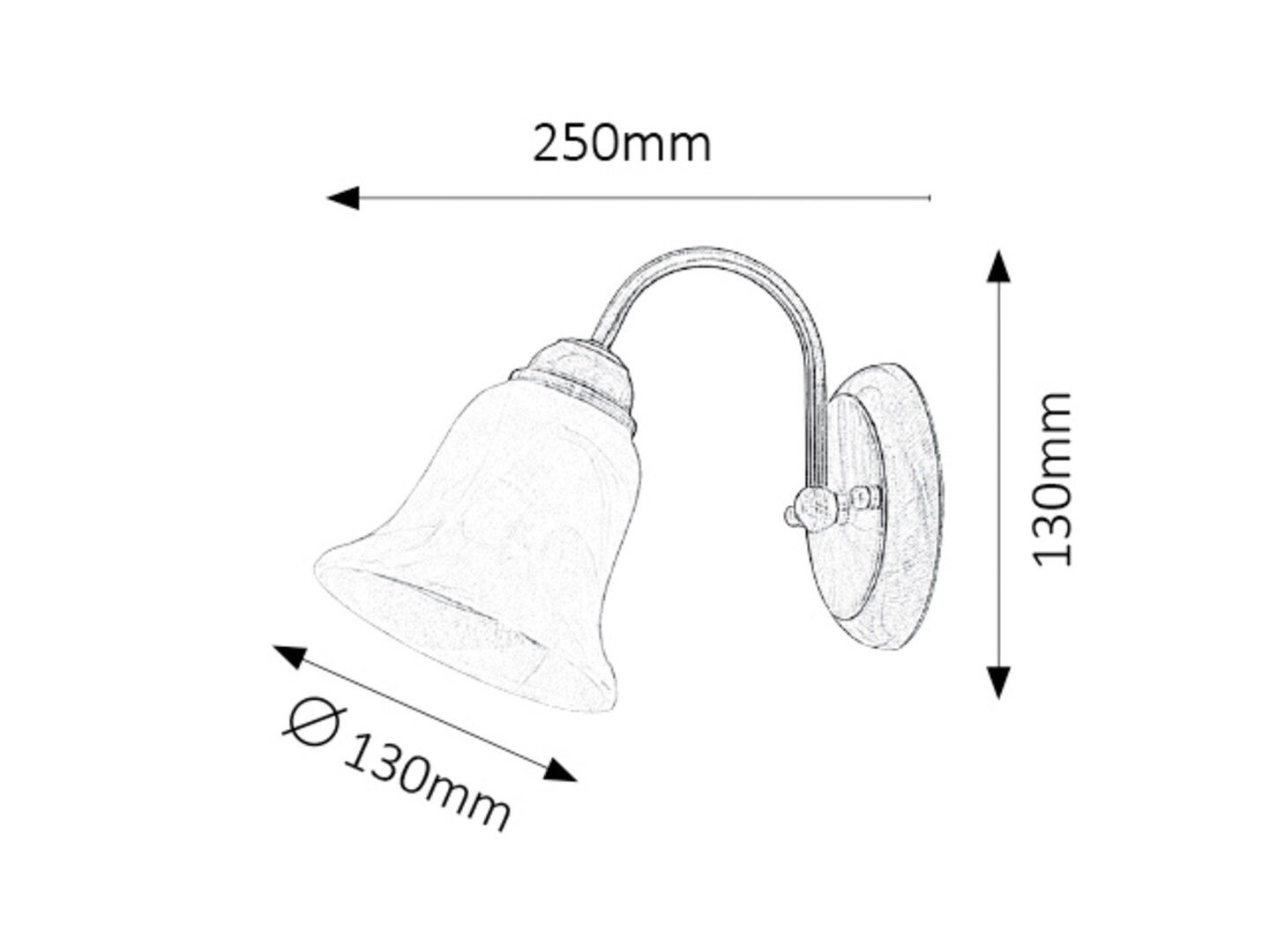 Rabalux Wandleuchte "Francesca" Metall, bronze, E14, günstig online kaufen