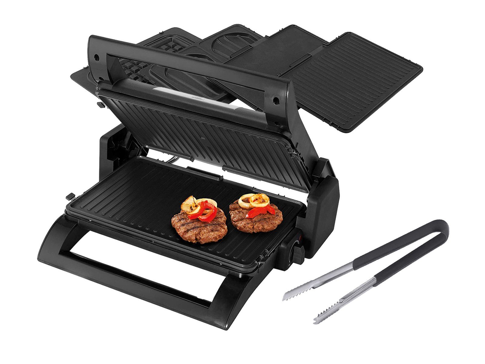 PRINCESS Kontaktgrill, 1500 W, 4in1 Elektro Indoorgrill Multigrill Tischgrill Waffeleisen Teppanyaki