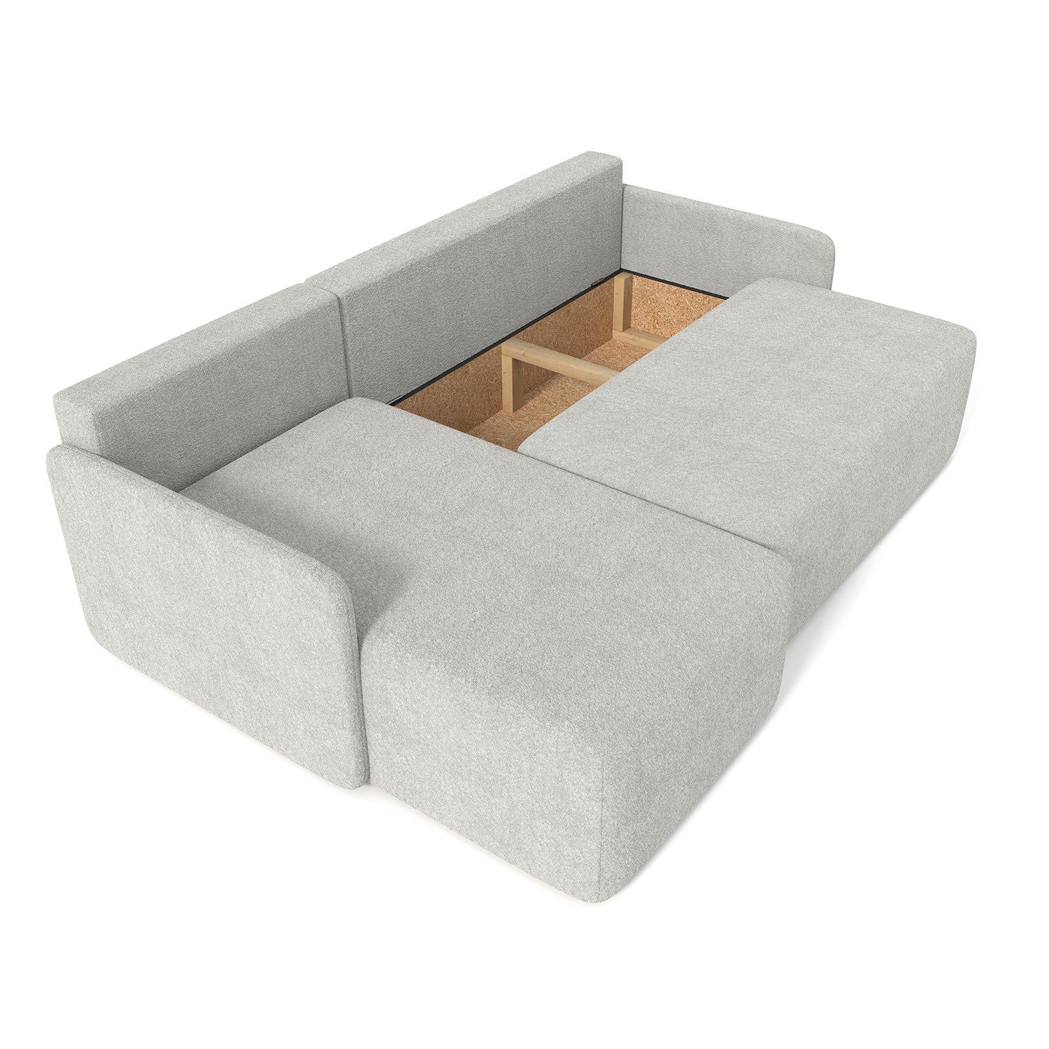 Björn&Schiller Ecksofa Schlafsofa mit Bettkasten, 212x92x142cm, 3 Sitzer, bequemes Sofa mit Schlaffunktion für Wohnzimmer, Schlafcouch