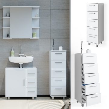 Vicco Midischrank Badezimmerschrank ILIAS Weiß