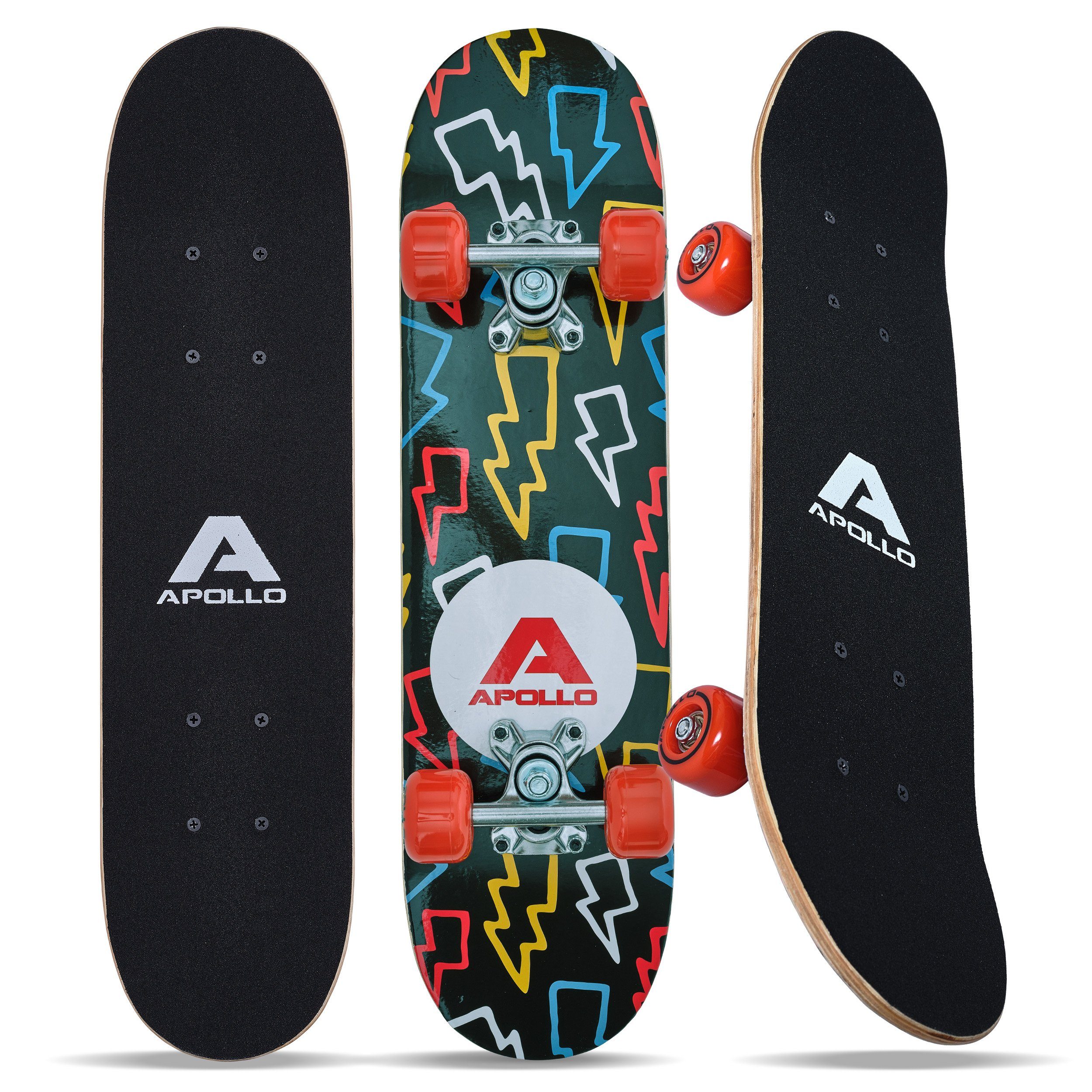 Apollo Skateboard Kinderskateboard 24" Kinder, Longboard, ABEC 3 und Aluminium Achsen
