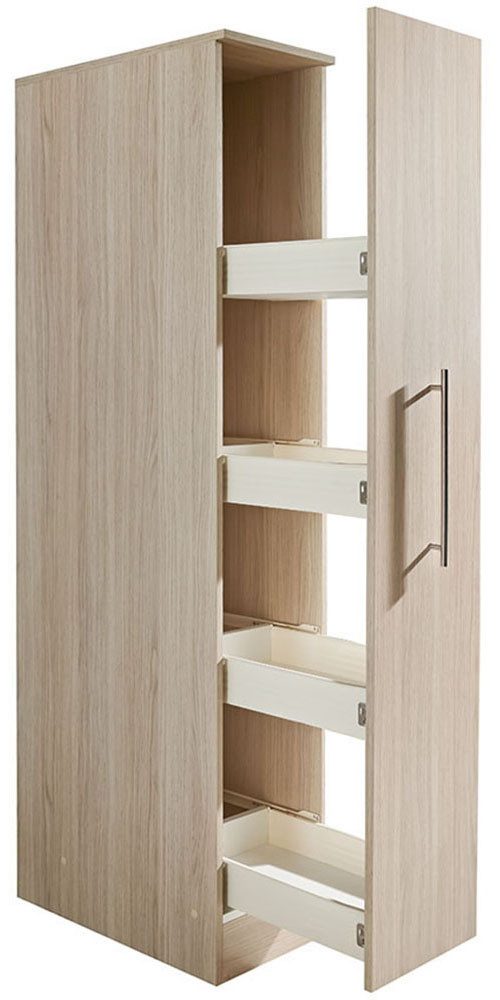 wiho Küchen Apothekerschrank Filo 30 cm breit, Auszug mit 4 Ablagefächern