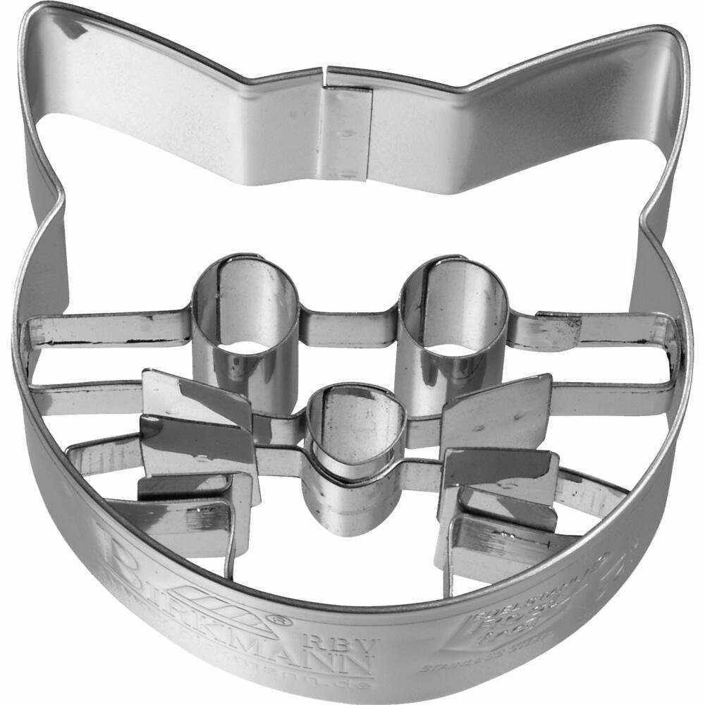 Birkmann Ausstechform Katze Kopf 5.3 cm, Edelstahl