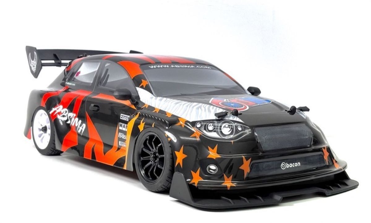 Absima RC-Auto 1:10 EP On-road "Aero-X" brushed Allrad Ready-to-Race (Spar-Set, inkl. Fernsteuerung), Edition mit kostenlosem Fahrakku