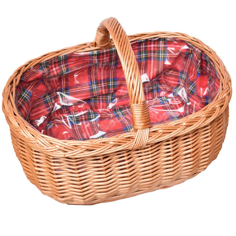 YULKA Einkaufskorb Weidenkorb BAGI Flechtkorb mit Henkel Autokorb, 30 l, Fe günstig online kaufen