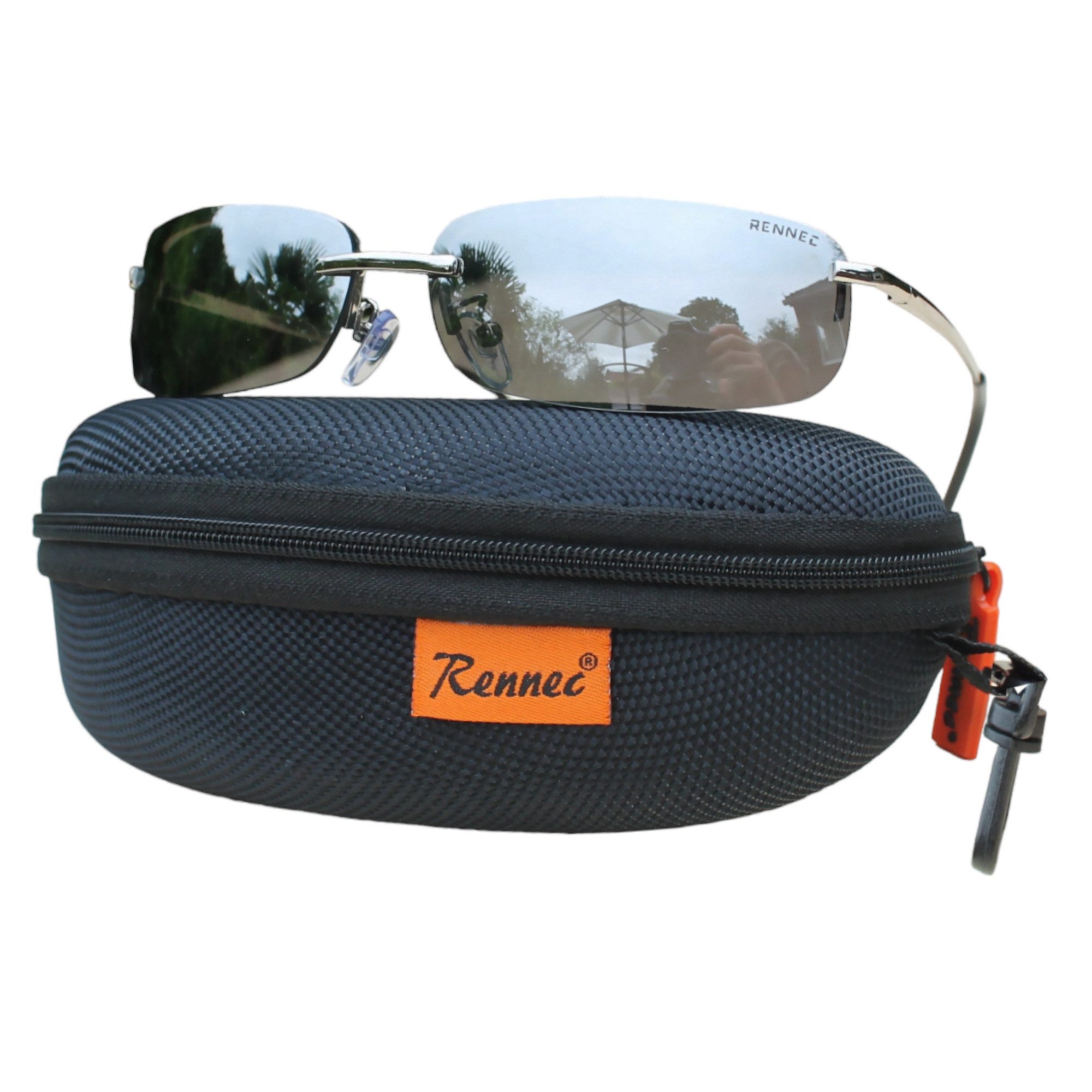 Rennec Sonnenbrille (Schmale Metall Sonnenbrille Rechteckig Getönt oder Ver günstig online kaufen