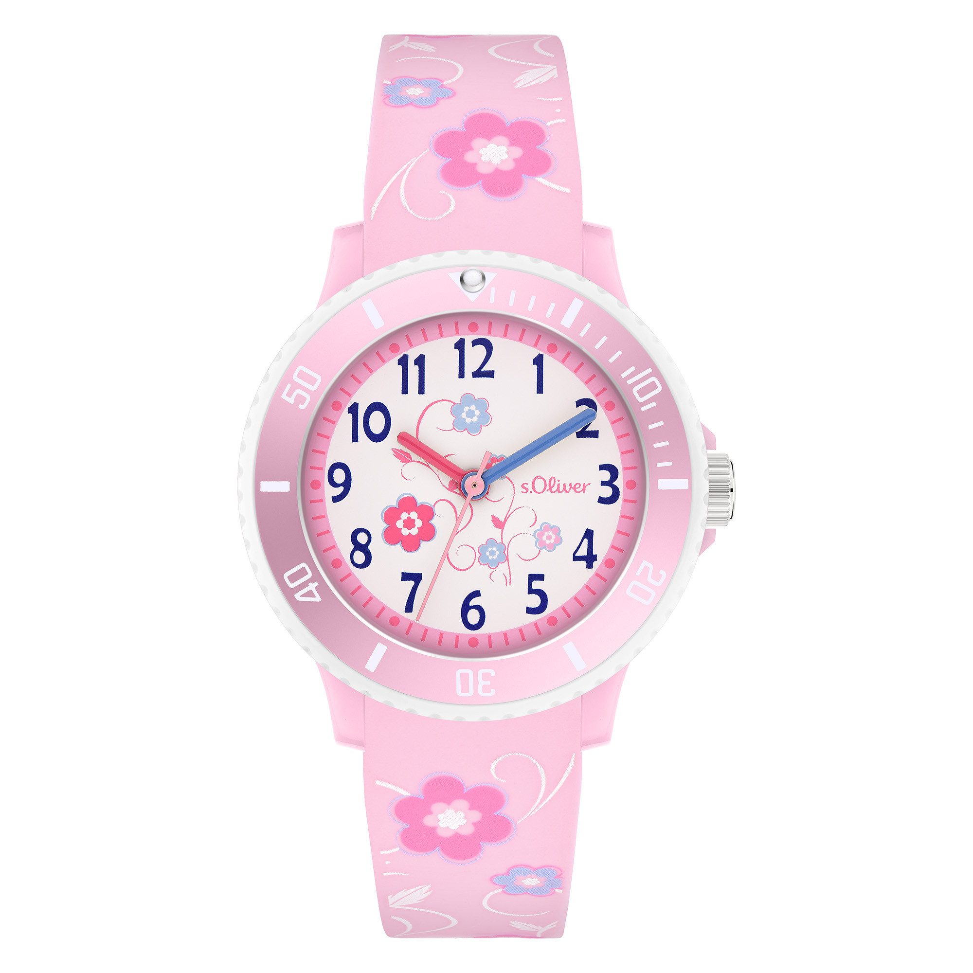 s.Oliver Quarzuhr mit süßem Blumenprint Silikon