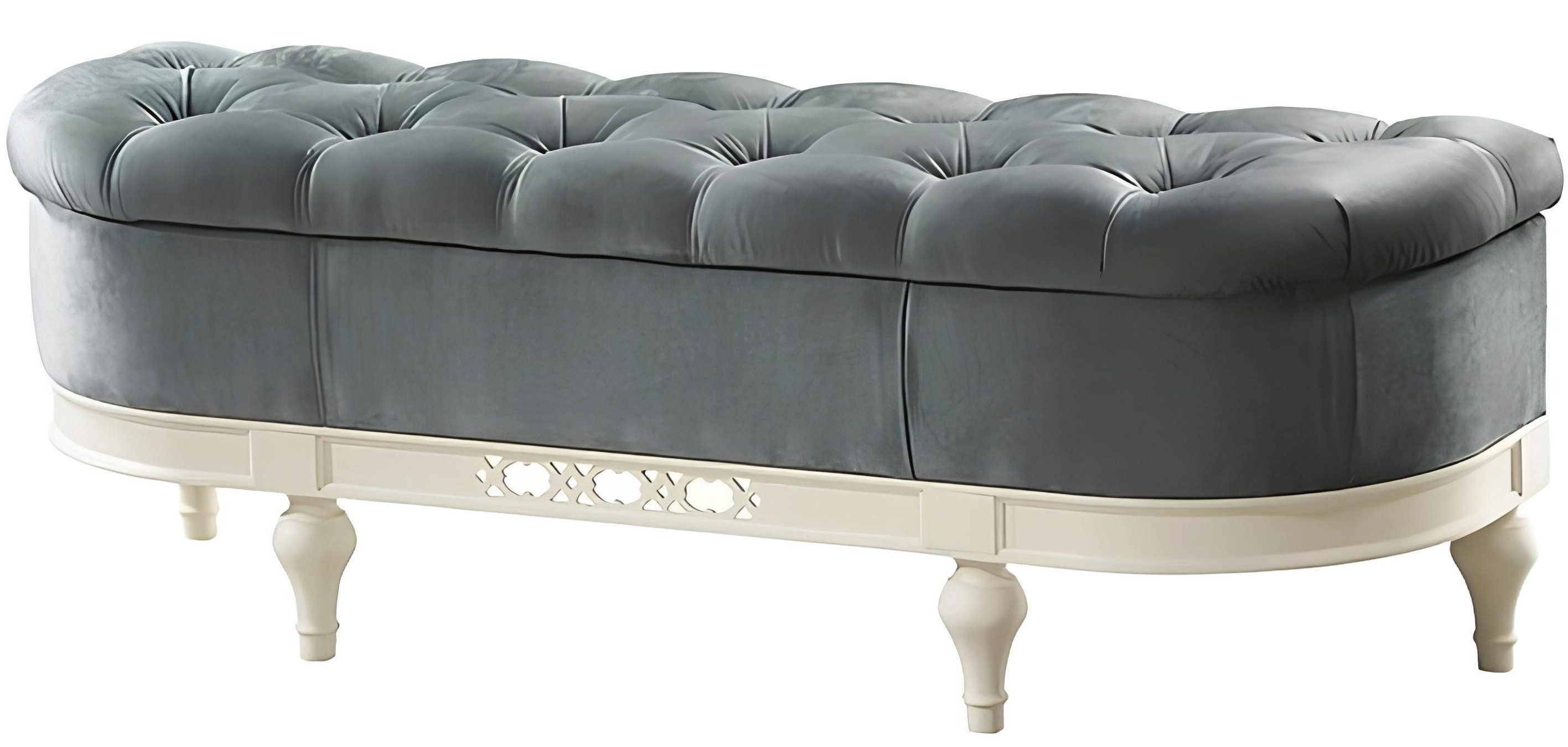 Xlmoebel Bettbank Polsterbank aus Holz mit Stauraum und bequemer Sitzfläche (Bank), Hergestellt in Europa