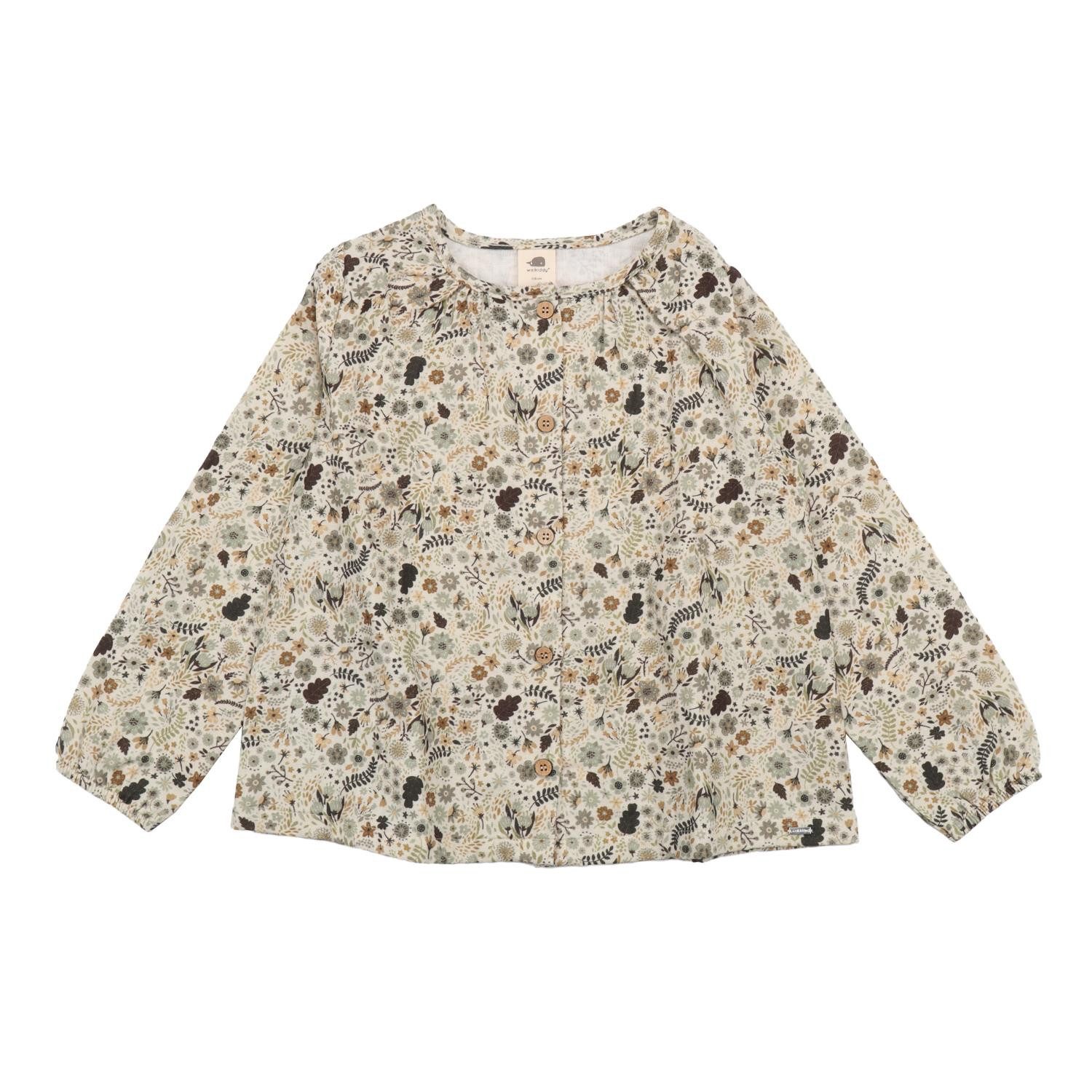 Blusenshirt Kinderbluse mit floralem Muster aus Bio-Baumwolle