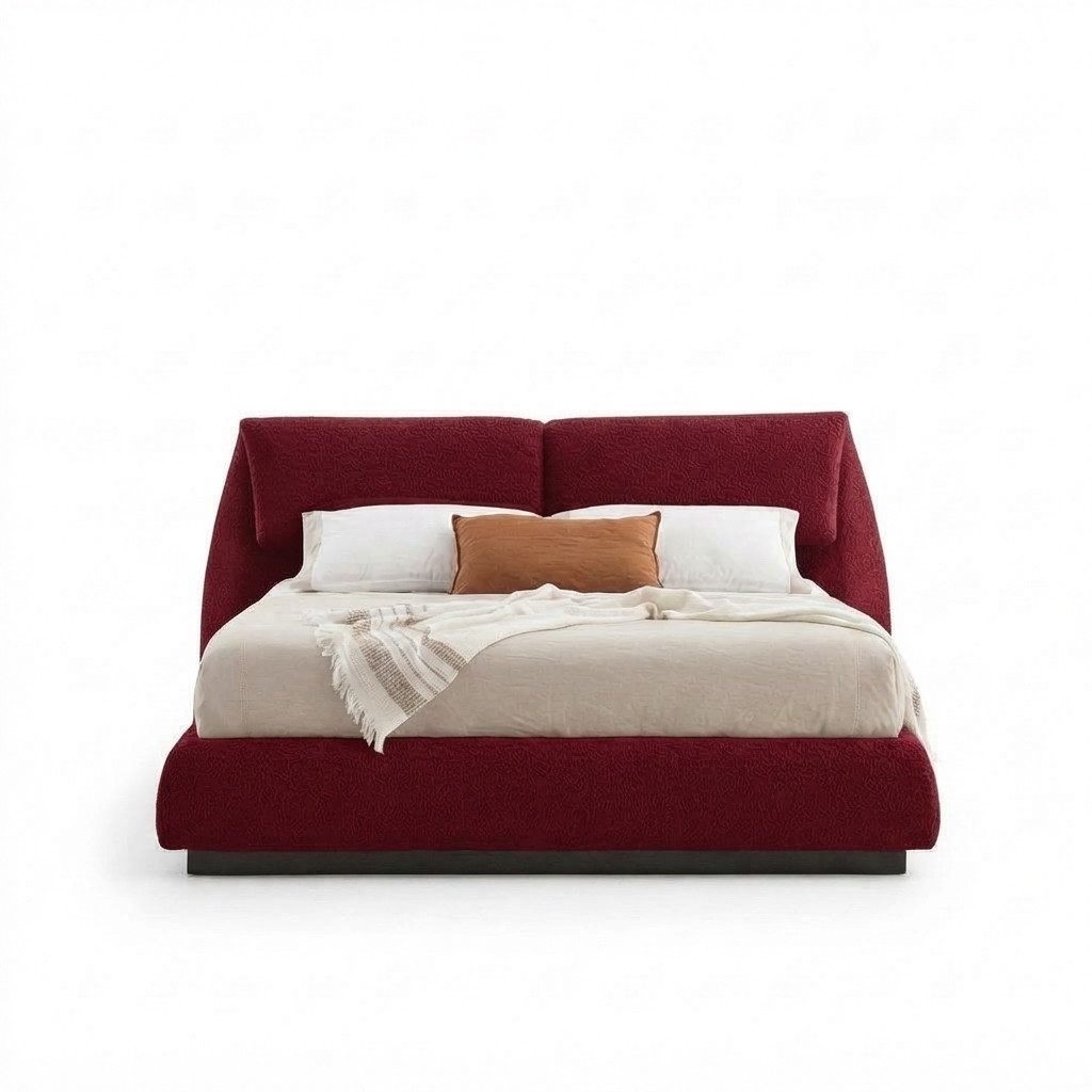 JVmoebel Polsterbett Beiges Holzbett mit zeitlosem Design und robuster Konstruktion, Made in Europe