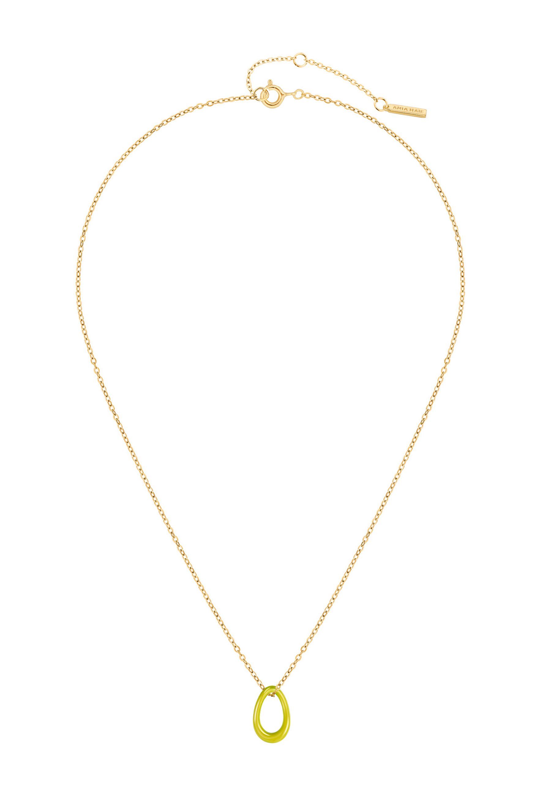 Ania Haie Kette ohne Anhänger Neon Yellow Twisted Pendant 925er Sterlingsilber