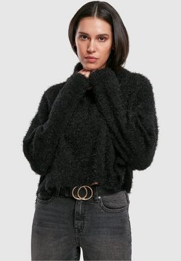 URBAN CLASSICS Rundhalspullover Urban Classics Damen Ladies Oversized Turtleneck Feather Sweater (1-tlg)