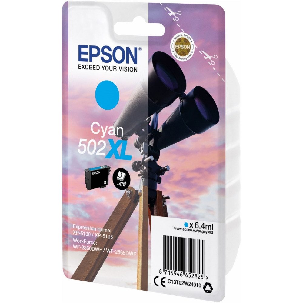 Thumbnail - Epson Epson 502XL cyan Tintenpatrone für brillante Drucke. Tintenpatrone (Echt/Original, Zuverlässigkeit bei niedrigen K...