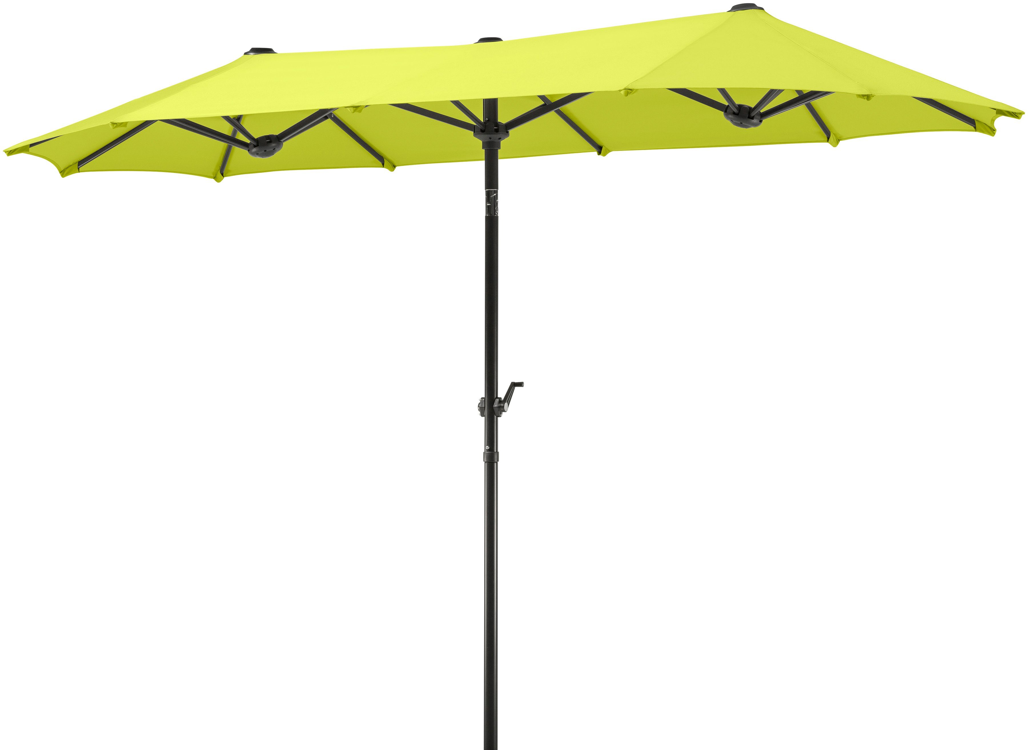 Schneider Balkonschirme Salerno 300 cmx 150 cm Apfelgrün mit Kurbelmechanik günstig online kaufen