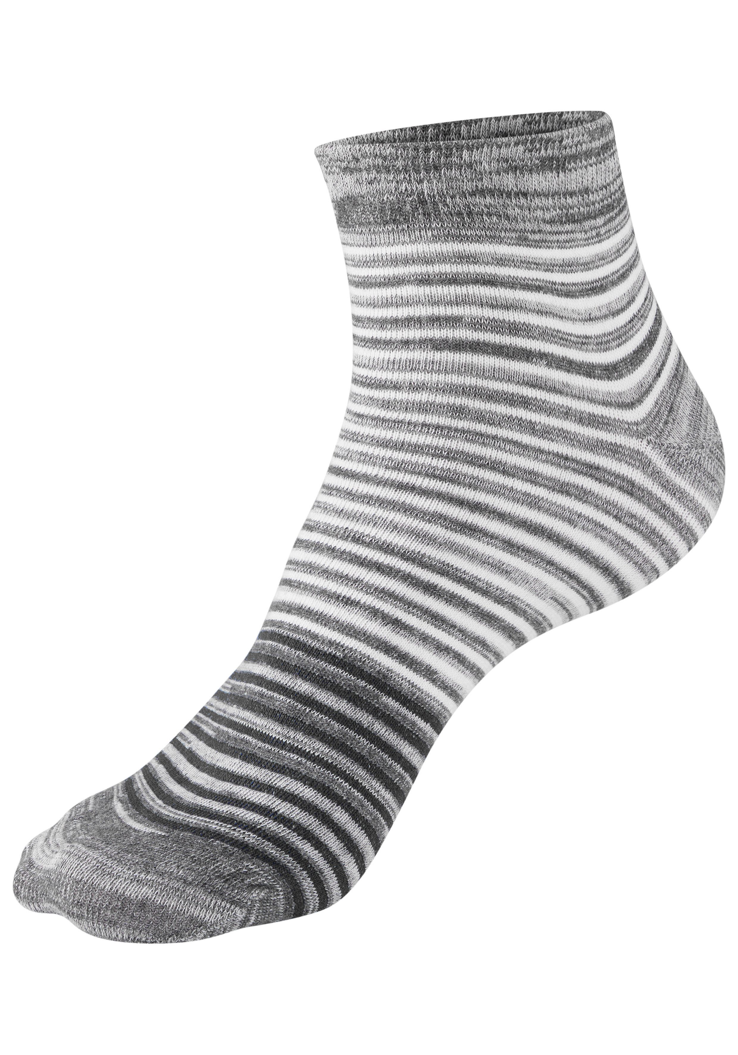 Bench. Kurzsocken Damen und Herren meliert und uni (Packung, 6-Paar, Gr. 35-38 bis 43-46) mit ansprechendem Streifen- Design und uni – Bild 5 von 5