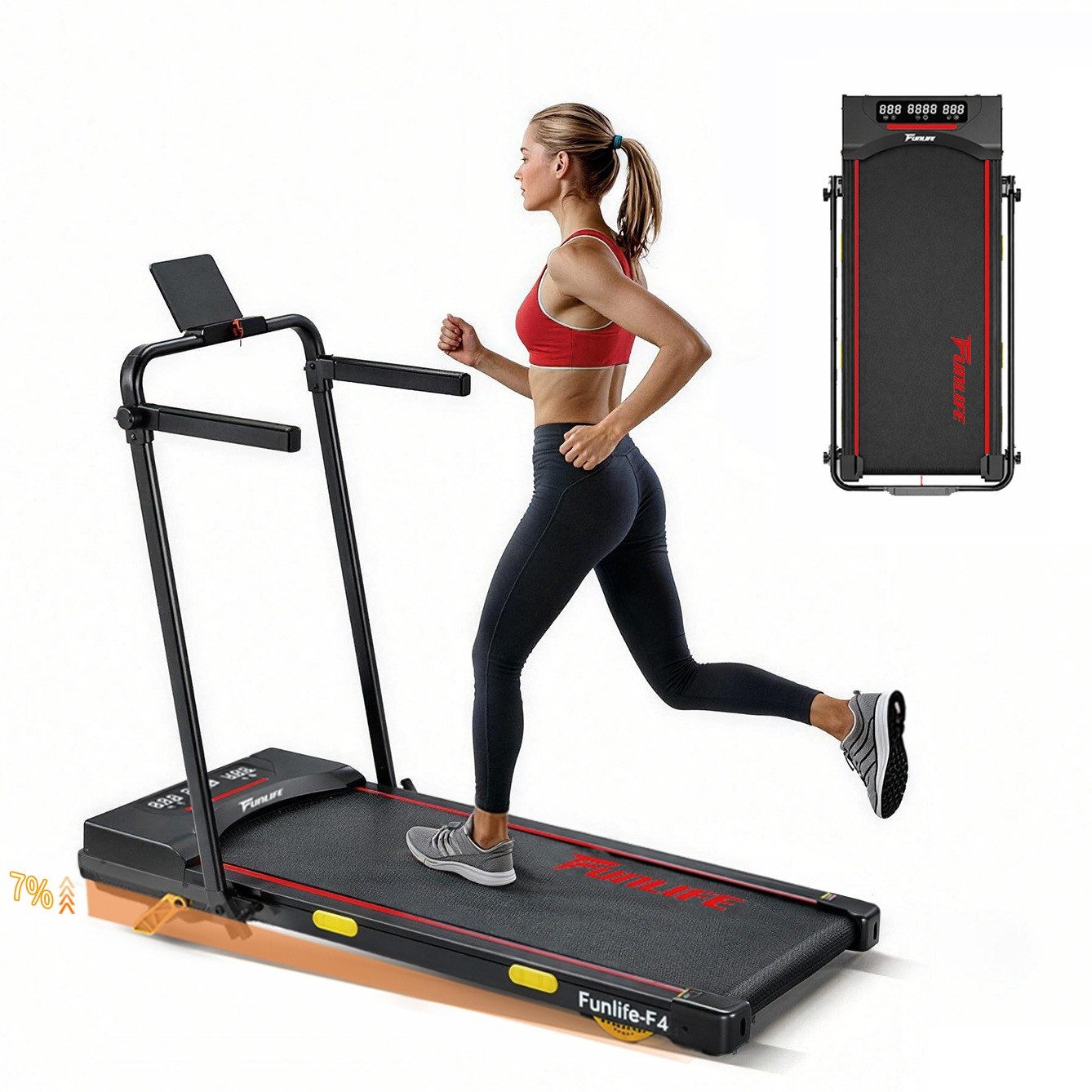 Laufband 4-in-1 Walking Pad mit 7% Steigung