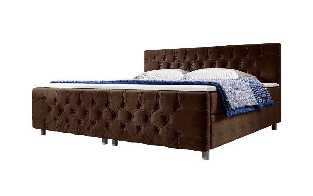 Brown Luxusbetten24 mit Boxspringbett Voler, Füßen