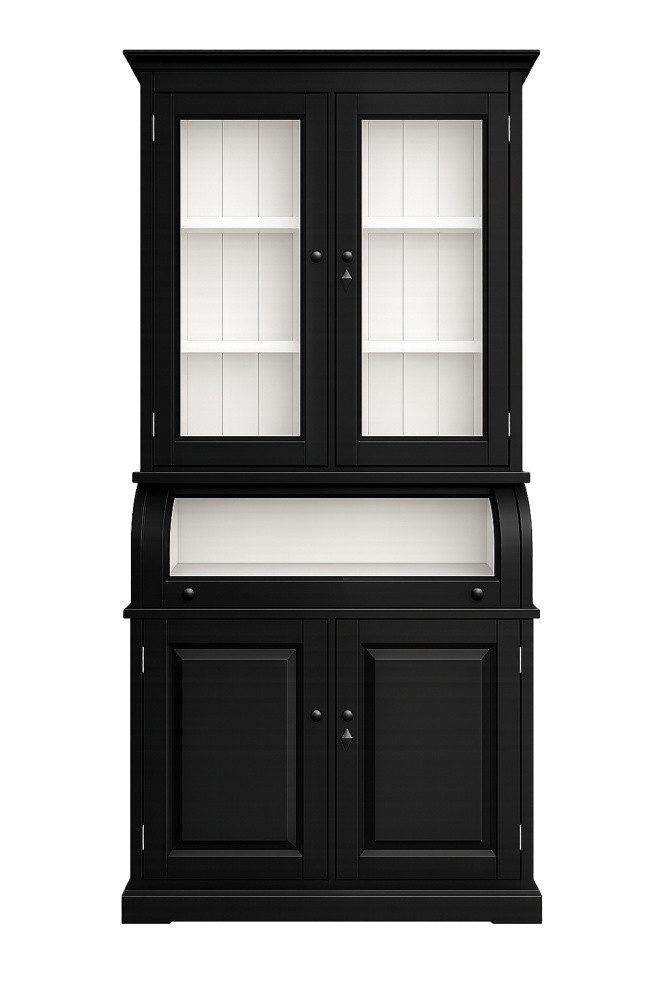 Wohnpalast Buffet Buffet Schrank Berlin 100 cm schwarz/ weiß Landhaus- Stil