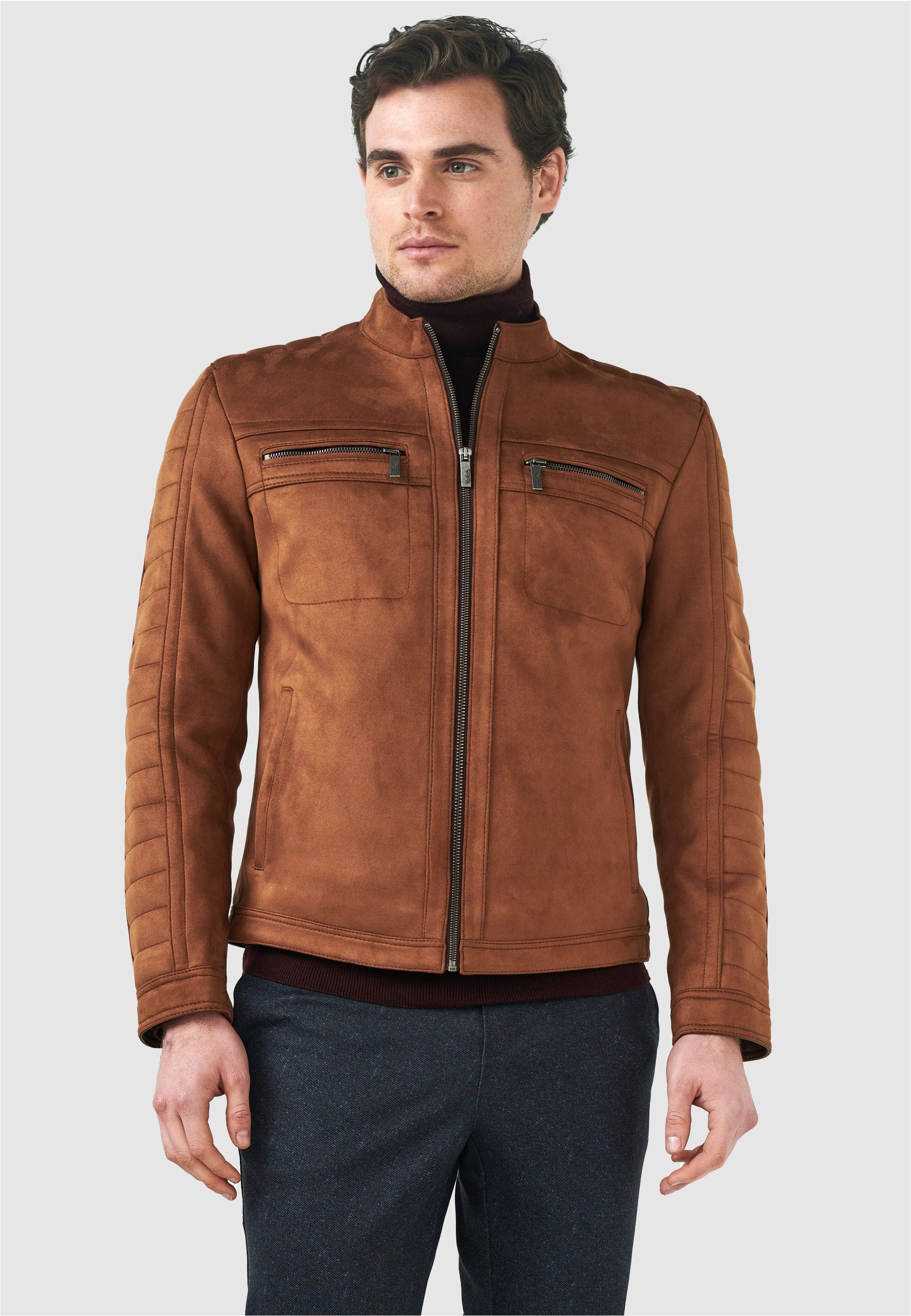 Pierre Cardin Outdoorjacke im angesagten Biker-Stil