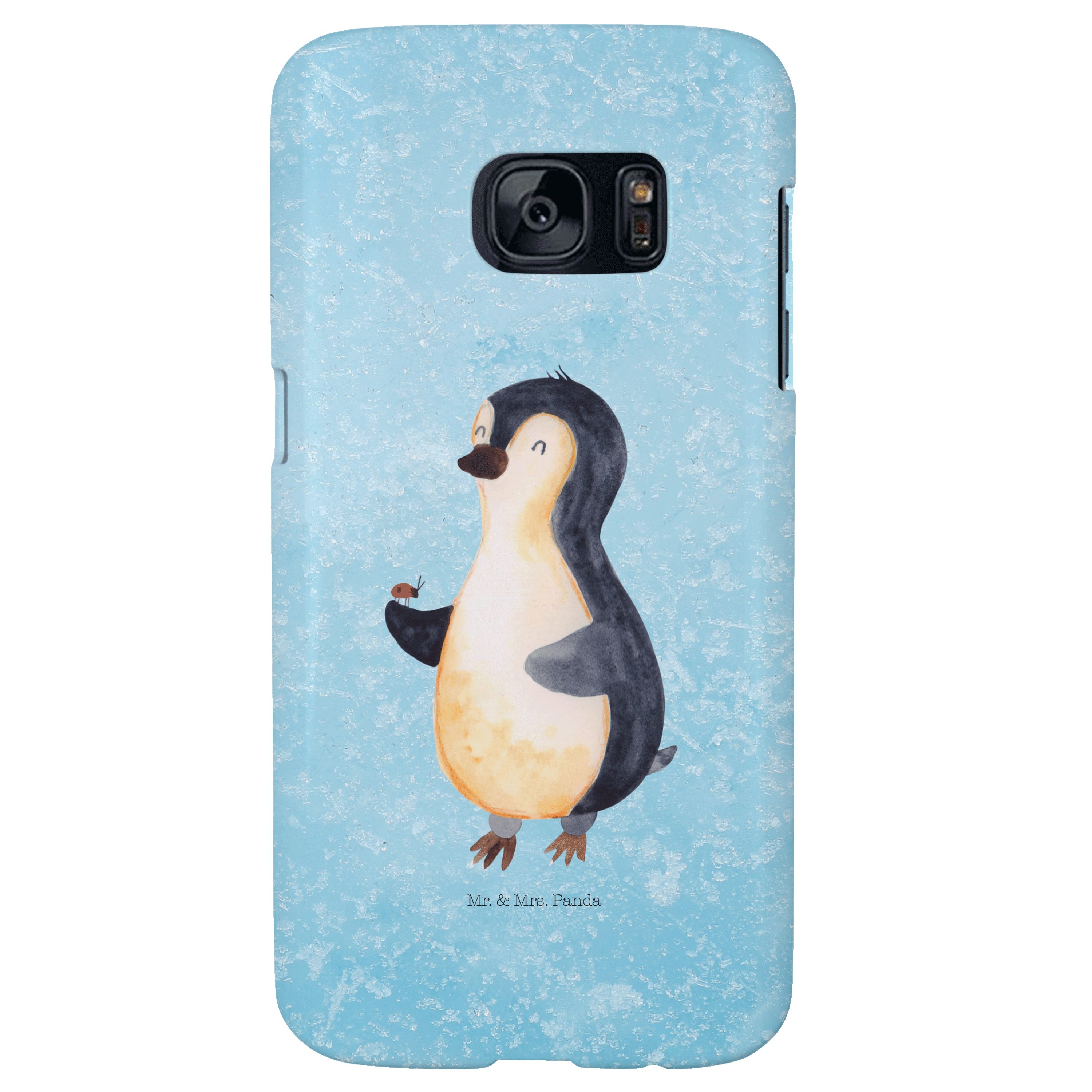 Mr. & Mrs. Panda Handyhülle »Pinguin Marienkäfer Eisblau Geschenk
