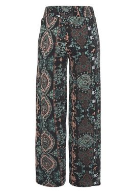 LASCANA Strandhose mit Ethnoprint und Taschen, Wide-Leg, Marlenehose