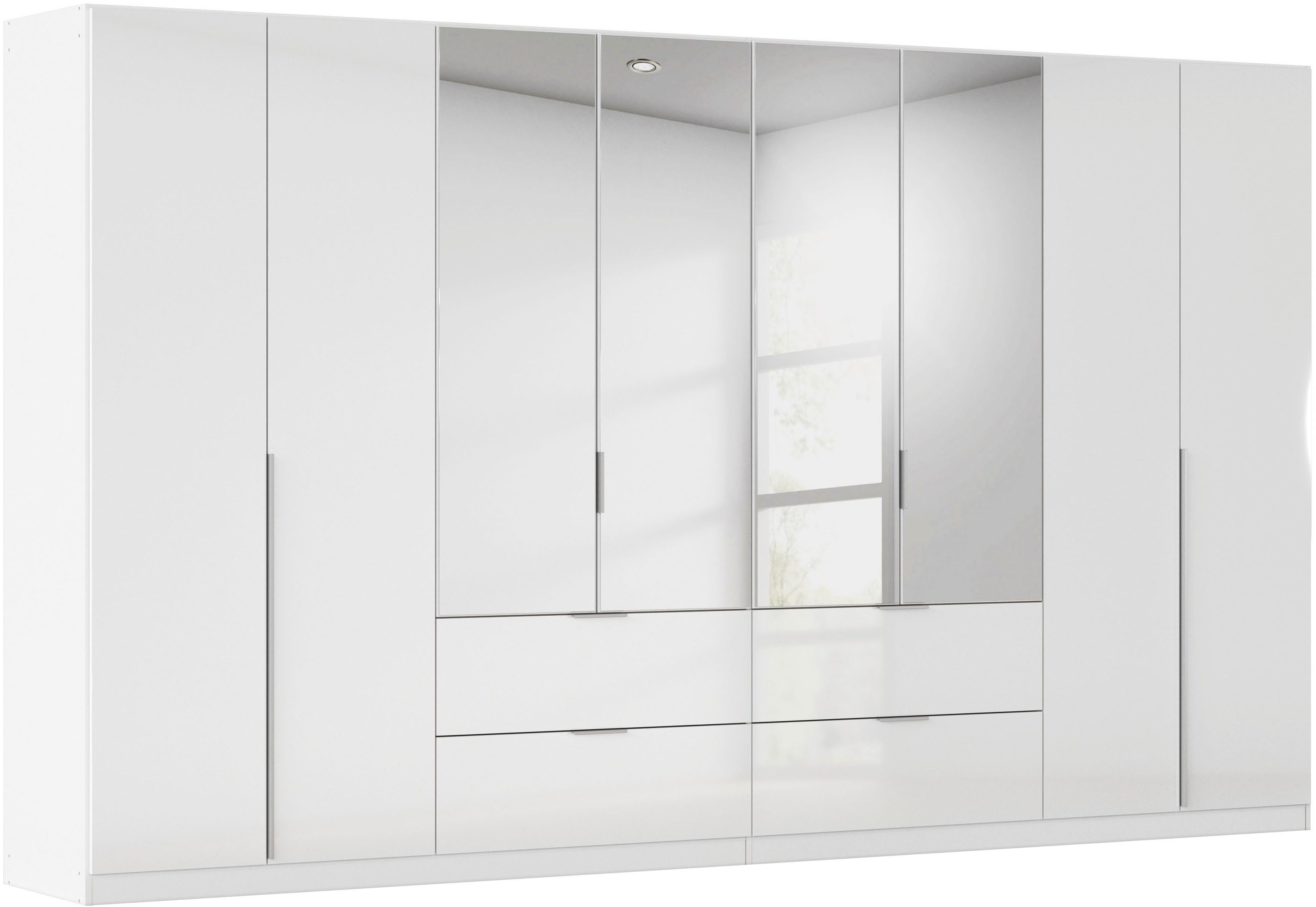 OTTO home Drehtürenschrank Kleiderschrank Schrank Garderobe AGORDO mit Dekor- oder Hochglanzfront (in zwei Griff-Farben, Breiten 91-360 cm) mit Außenschubkästen, in 7 Breiten und 2 Höhen MADE IN GERMANY