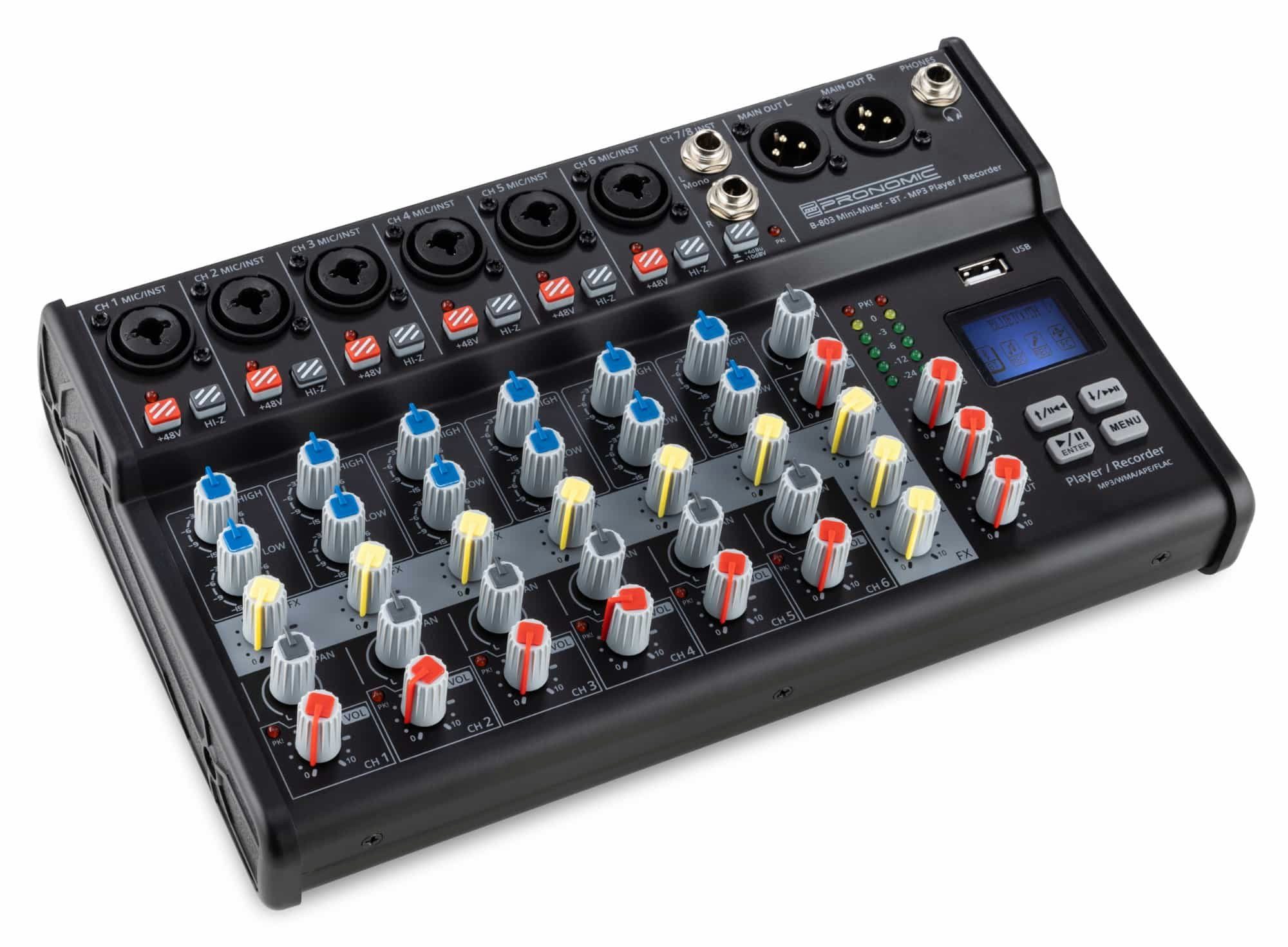 Mischpult B-803 8-Kanal Mini-Mixer - Live/Studio DJ Mixer