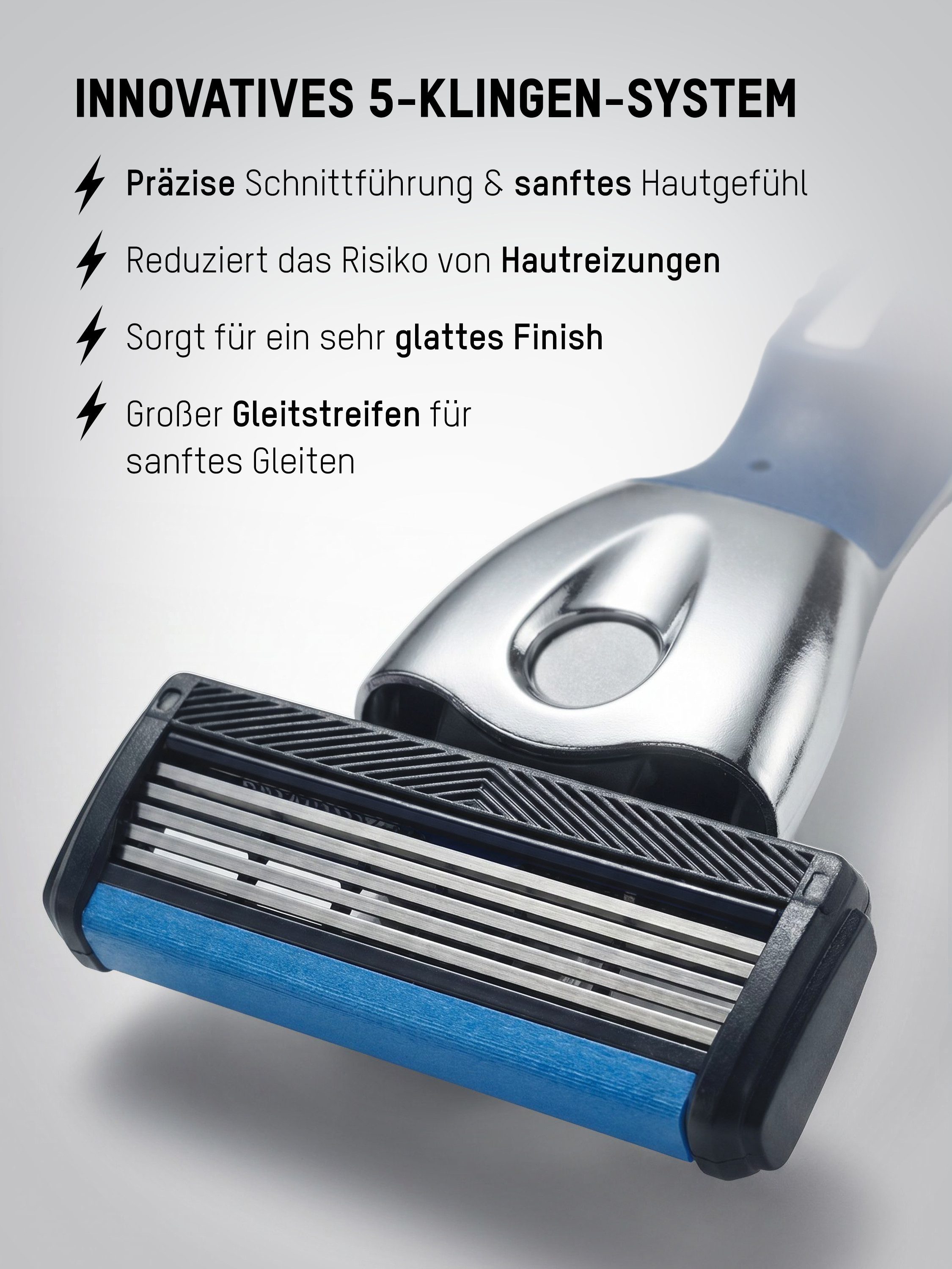 Mornin`Glory Rasierset Alpha Starter Kit mit 5-Klingen-System, 4-tlg.
