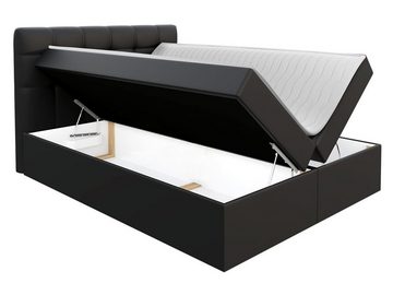 MIRJAN24 Boxspringbett Nele (Lattenrost, Kopfteil und Matratze + Topper), mit zwei Bettkästen für die Bettwäsche