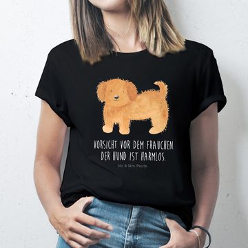 Mr. & Mrs. Panda T-Shirt Hund flauschig - Schwarz - Geschenk, Lustiges T-Shirt, Hundemotiv, Vi (1-tlg)