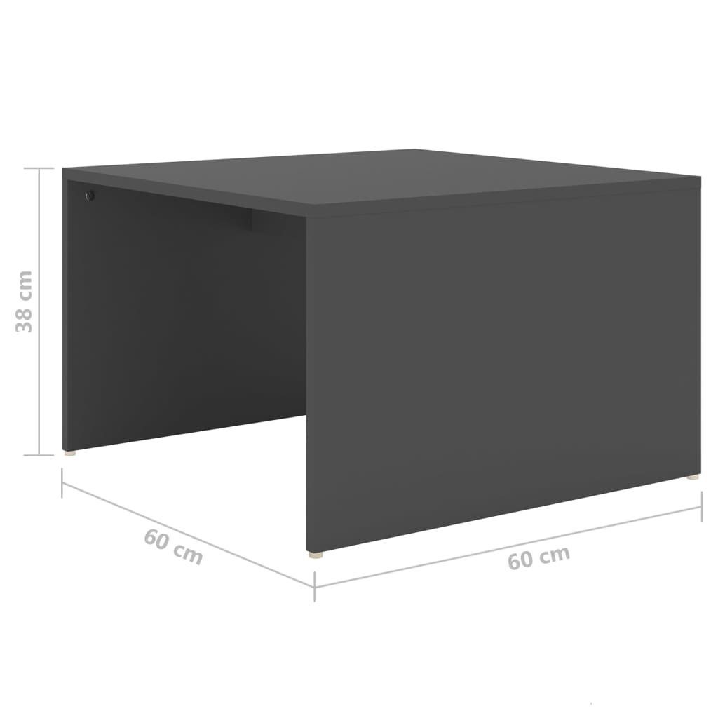 Satztisch-Set Holzwerkstoff Grau 60x60x38 (1-St) Grau vidaXL 3-tlg. Grau | Couchtisch cm