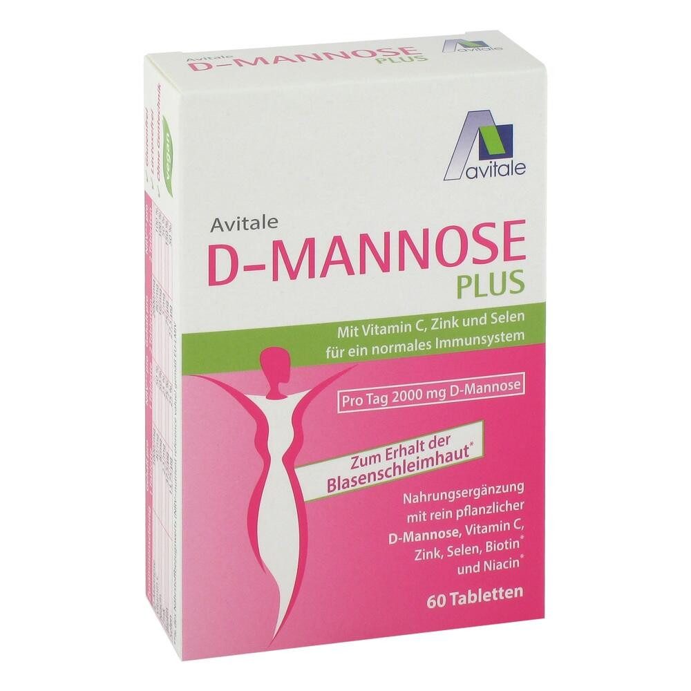 Avitale GmbH D-MANNOSE PLUS 2000 mg Tabl.m.Vit.u.Mineralstof. Tabletten, 60 St.