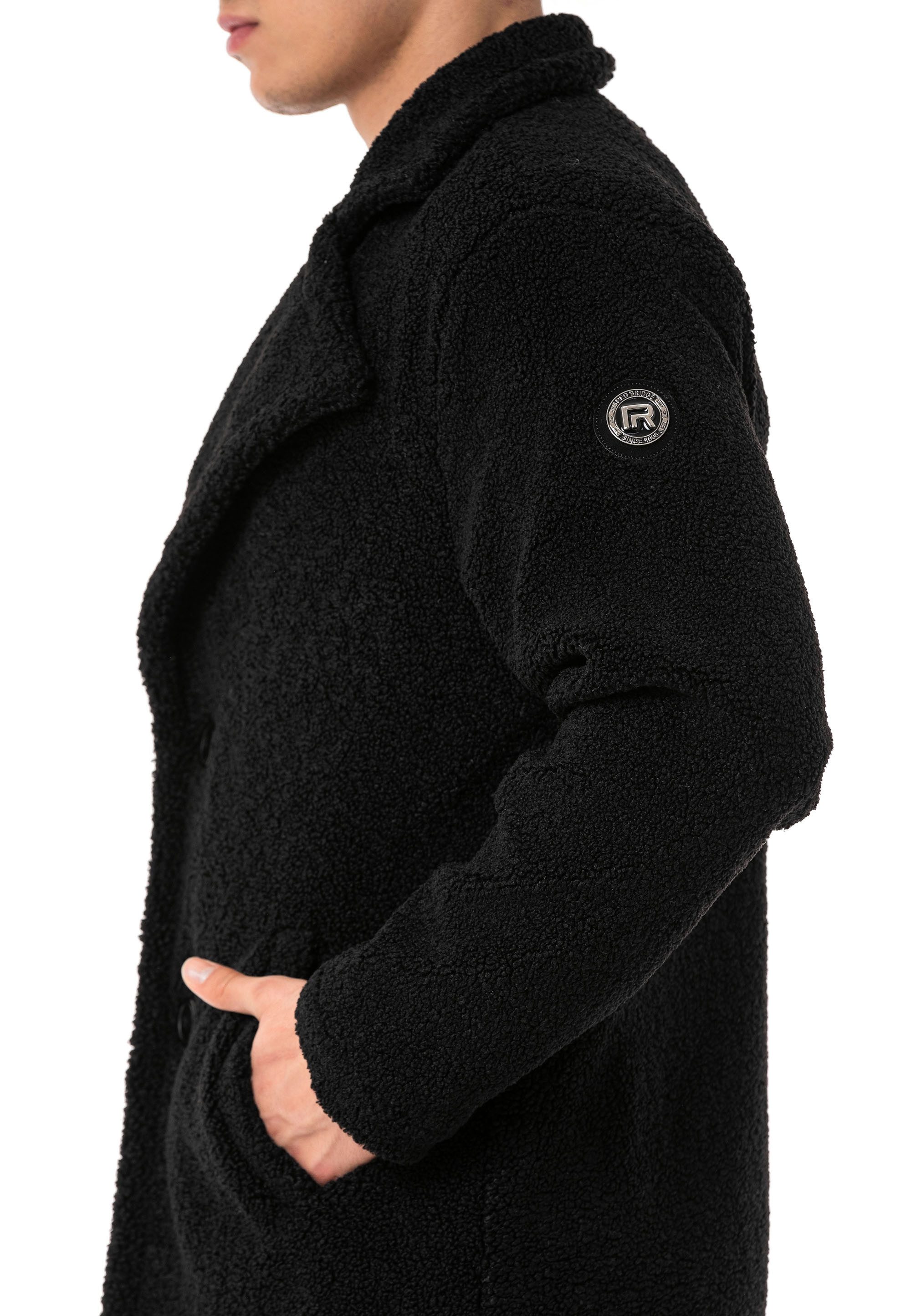 RedBridge Kurzmantel warme Teddy-Jacke Oversized warmer, weicher Teddystoff