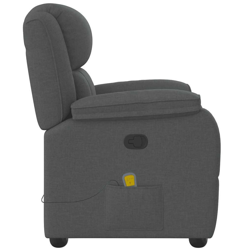 vidaXL Sessel Massage-Relaxsessel, Stoff, Dunkelgrau (1-St)