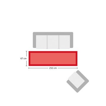 Hochflor-Läufer Micro exclusiv Teppich, Guido Maria Kretschmer Home&Living, rechteckig, Höhe: 78 mm, weich, Mikrofaser, unifarben, Schlafzimmer, Wohnzimmer, Esszimmer