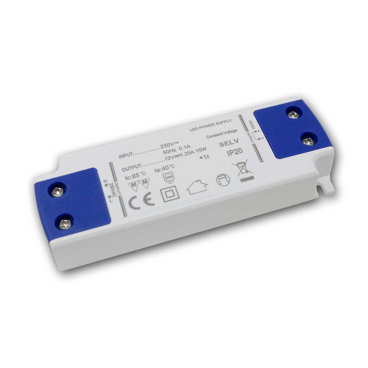 world-trading-net Super SlimLine-Trafo WTN-FLAT, 12V DC 15W, IP20 LED Trafo