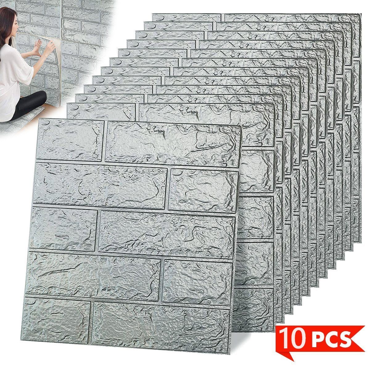 DOPWii Wandsticker 3D Wandpaneele Selbstklebend Wandtapete günstig online kaufen