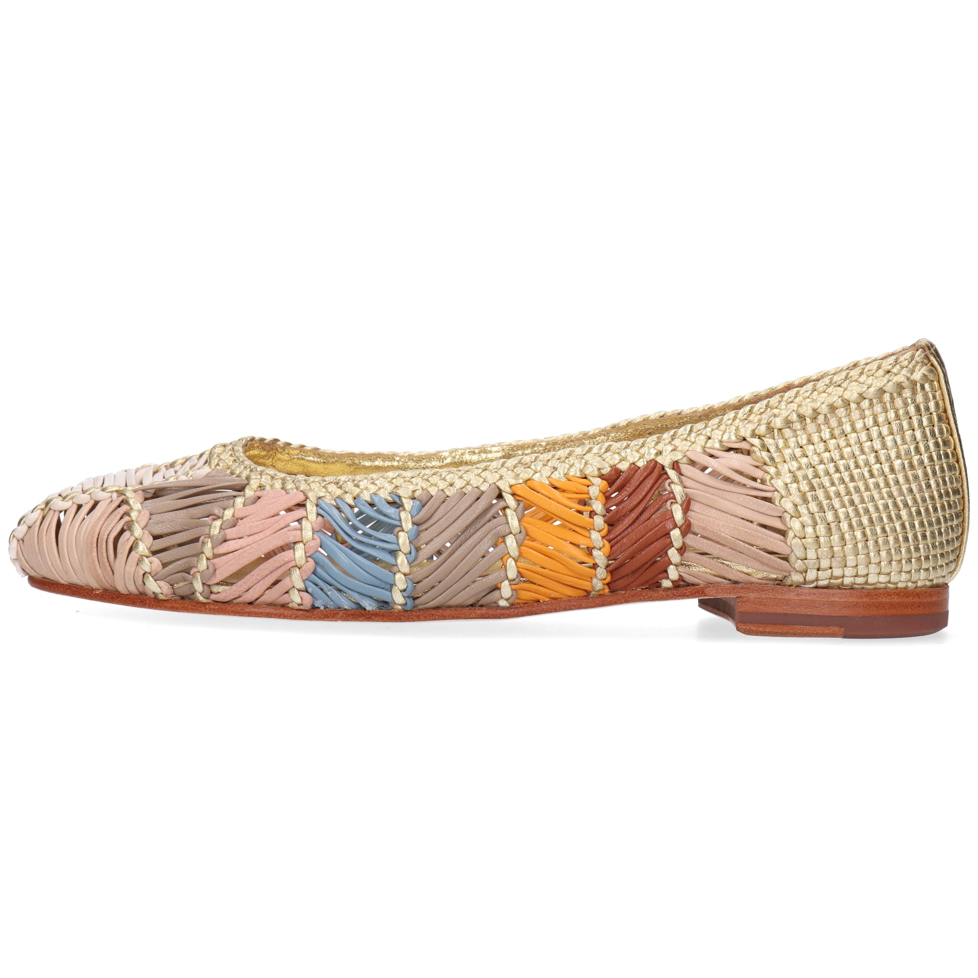 Melvin & Hamilton Imani 2 Leder-Geflochtene Schuhe für Damen Ballerina Flache Absätze, Echtes Leder, Von Hand geflochten