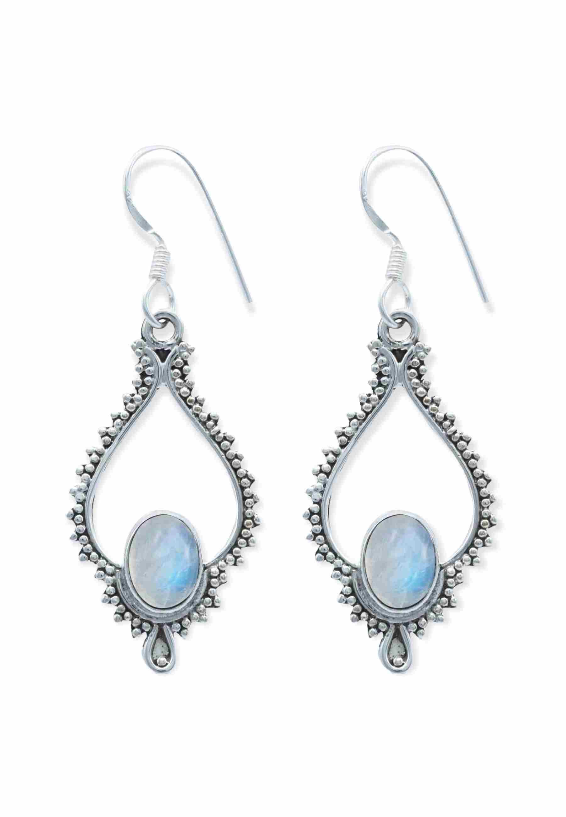 mantraroma Paar Ohrhänger TAIKA aus 925 Silber mit Regenbogen Mondstein (Pa günstig online kaufen