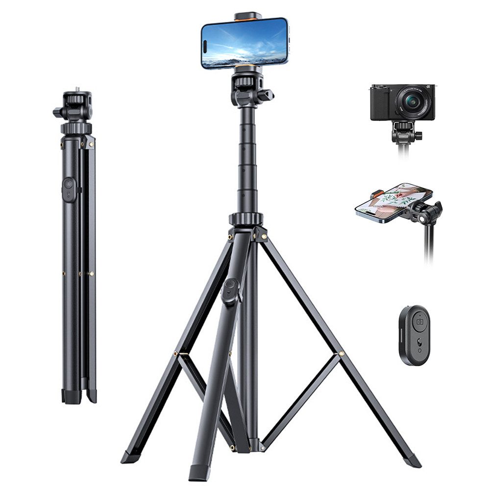 Selfie-Stick Handy-Stativ & Selfie Stick Stativ 180cm,mit Eigenständig Fernauslöser