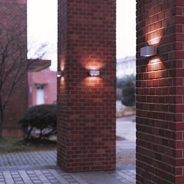 bmf-versand Außen-Wandleuchte Außenwandleuchte LED Wandleuchte Außen Wandlampe Wandstrahler Weiß