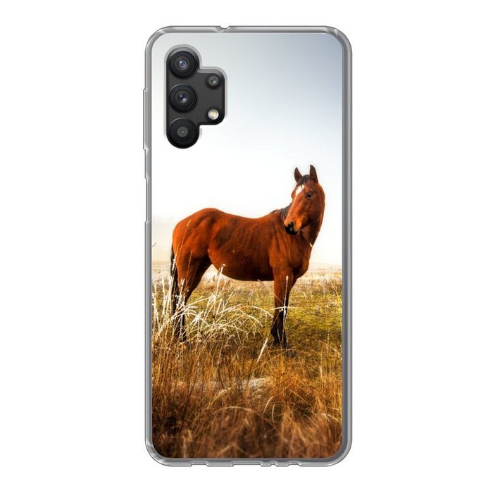 MuchoWow Handyhülle Pferd - Weide - Australien Handyhülle Samsung Galaxy A32 5G Smartphone-Bumper Print Handy