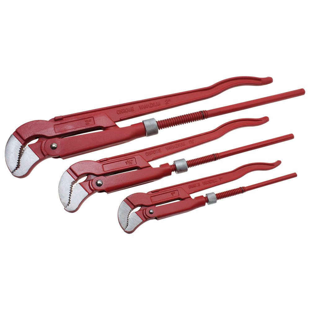 Dönges Rohrzange Eck-Rohrzangen Set Ausführung S-Maul 1 + 1 1/2 + 2 Zoll