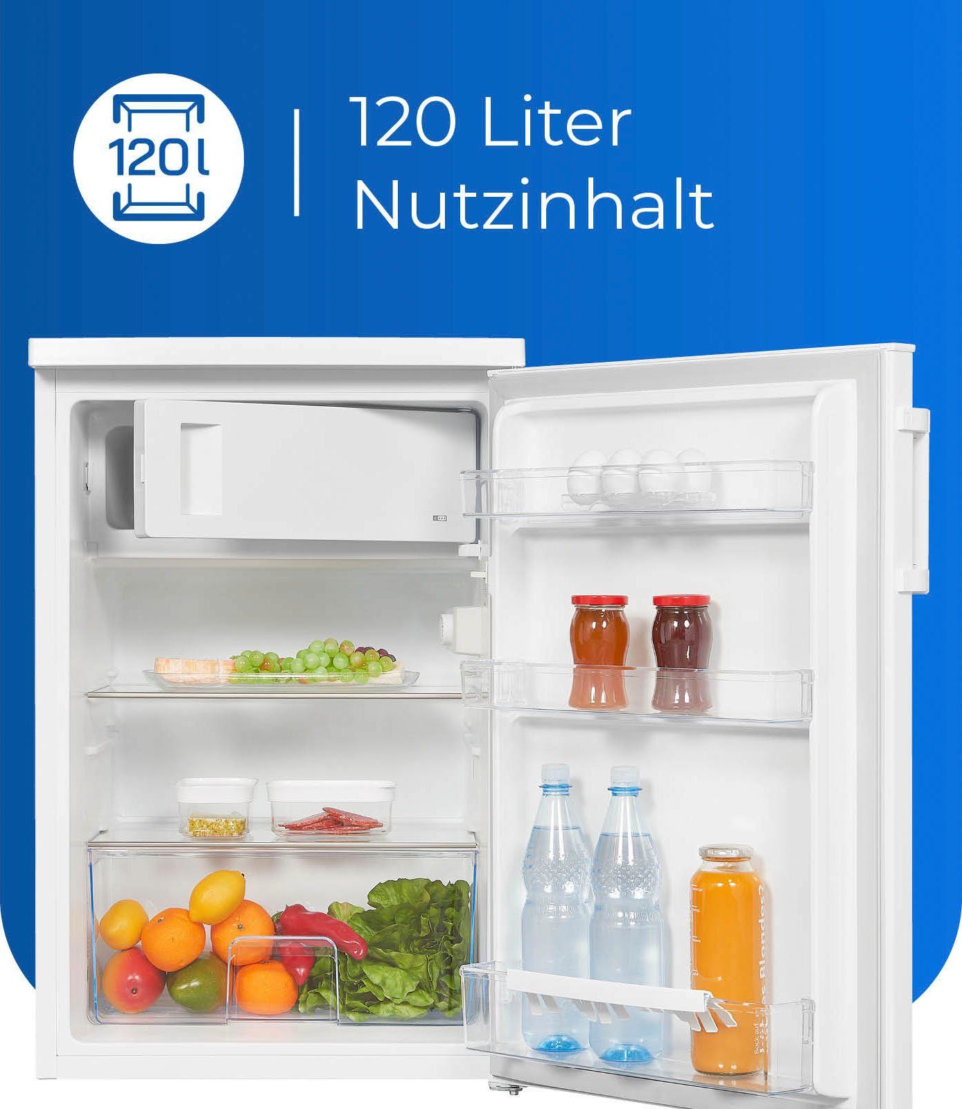 exquisit Kühlschrank KS16-4-H-010E breit 56 hoch, cm 85 cm weiss