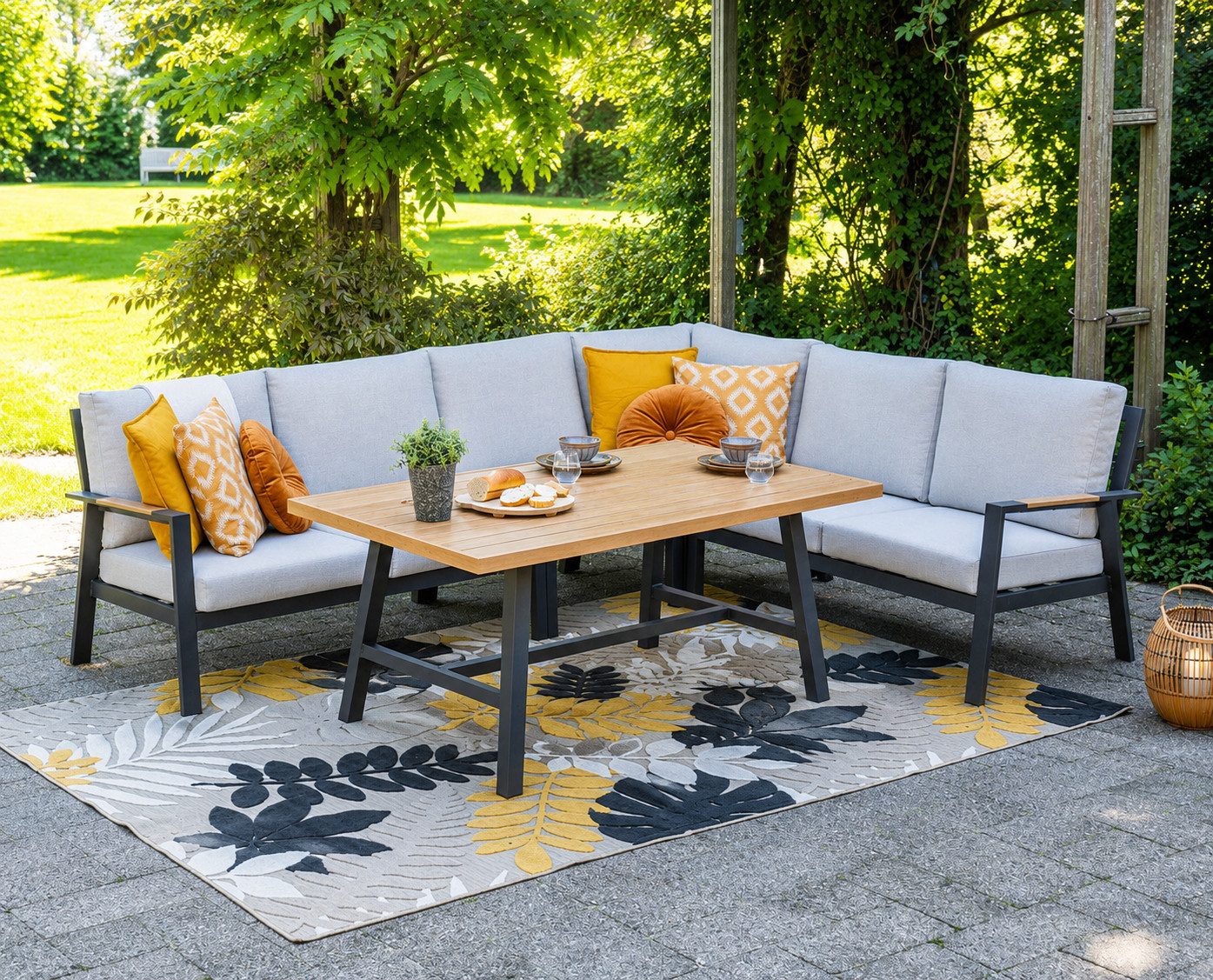 Garden Impressions Gartenlounge-Set Elati 5-teilig, Premium Dining Ecklounge Set, Gartenmöbelset, (5-tlg)