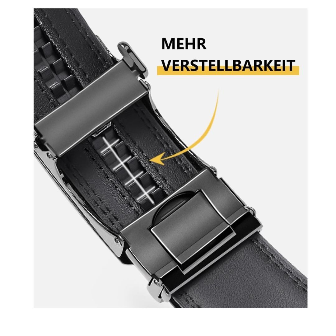 LOFTY Ledergürtel Herren Gürtel Leder, Ledergürtel, Herren Gürtel, Automatikgürtel Herrengeschenk, 3,5 cm breit, kürzbar, Automatik Gürtel