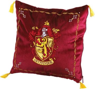 The Noble Collection Merchandise-Figur Harry Potter Kissen Gryffindor Logo mit Plüsch Haus-Maskottchen Löwe, Offiziell lizenziertes Merchandise