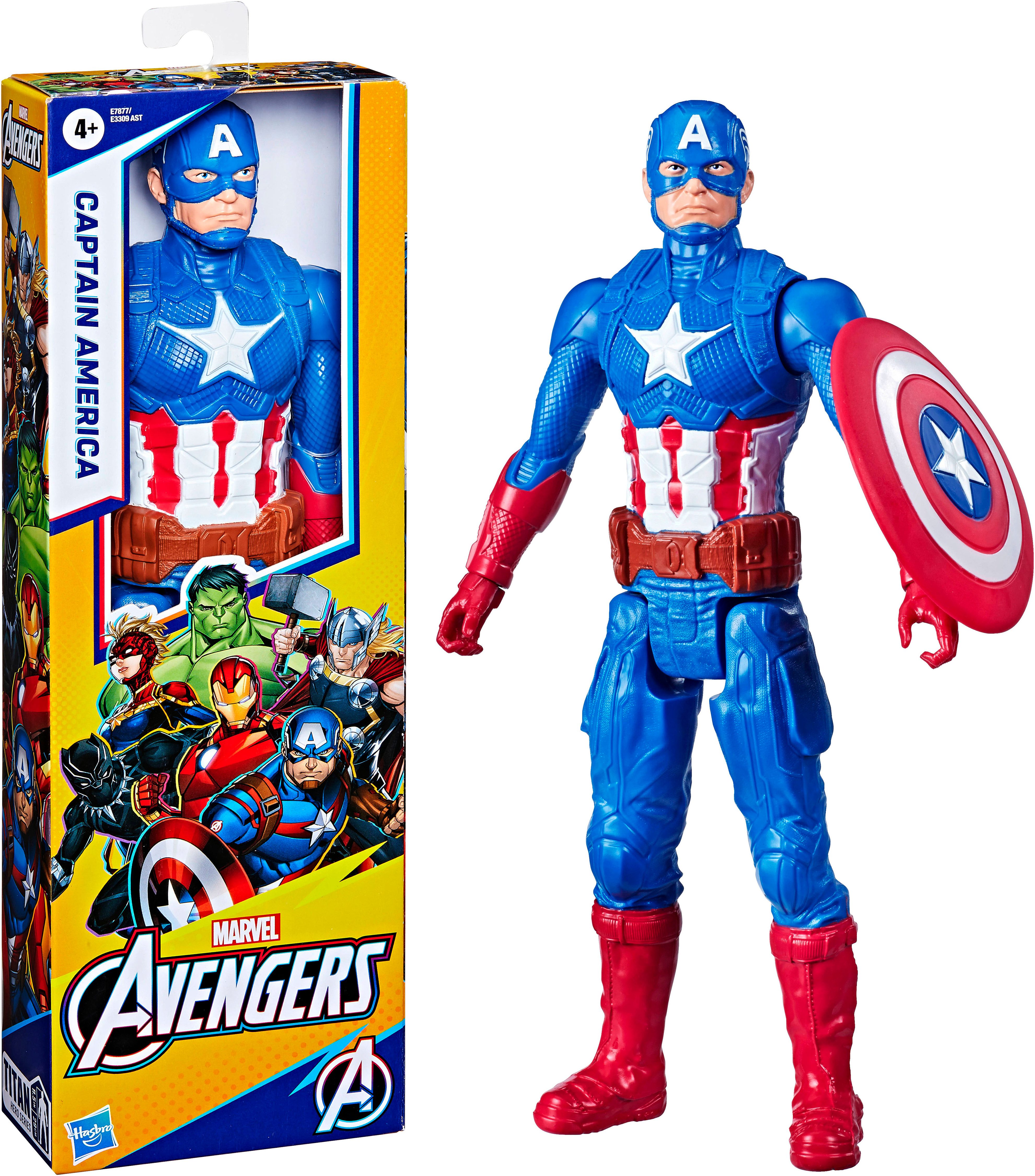 Hasbro Spielfigur Marvel Avengers, Titan Hero Serie, Captain America