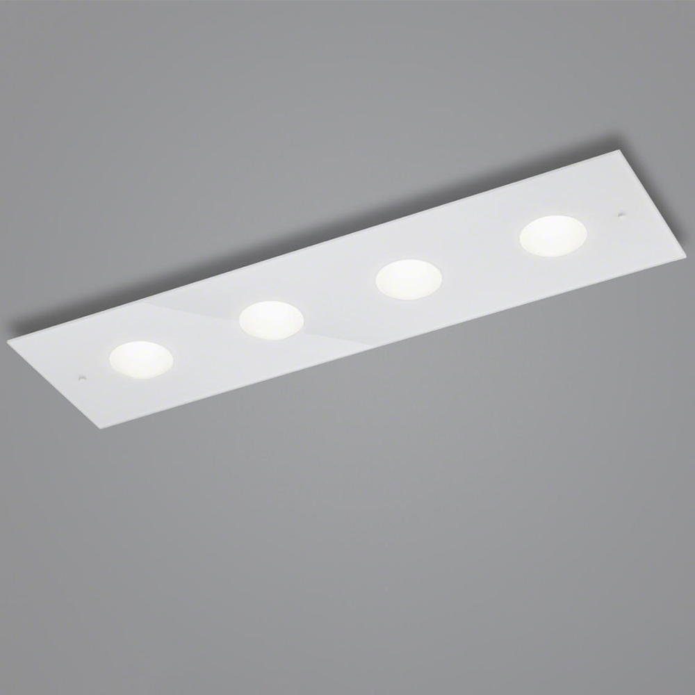 Helestra LED Deckenleuchte LED Deckenleuchte Nomi in Weiß 4x 6W 1910lm 210x750mm, keine Angabe, Leuchtmittel enthalten: Ja, fest verbaut, LED, warmweiss, Deckenlampe, Deckenbeleuchtung, Deckenlicht