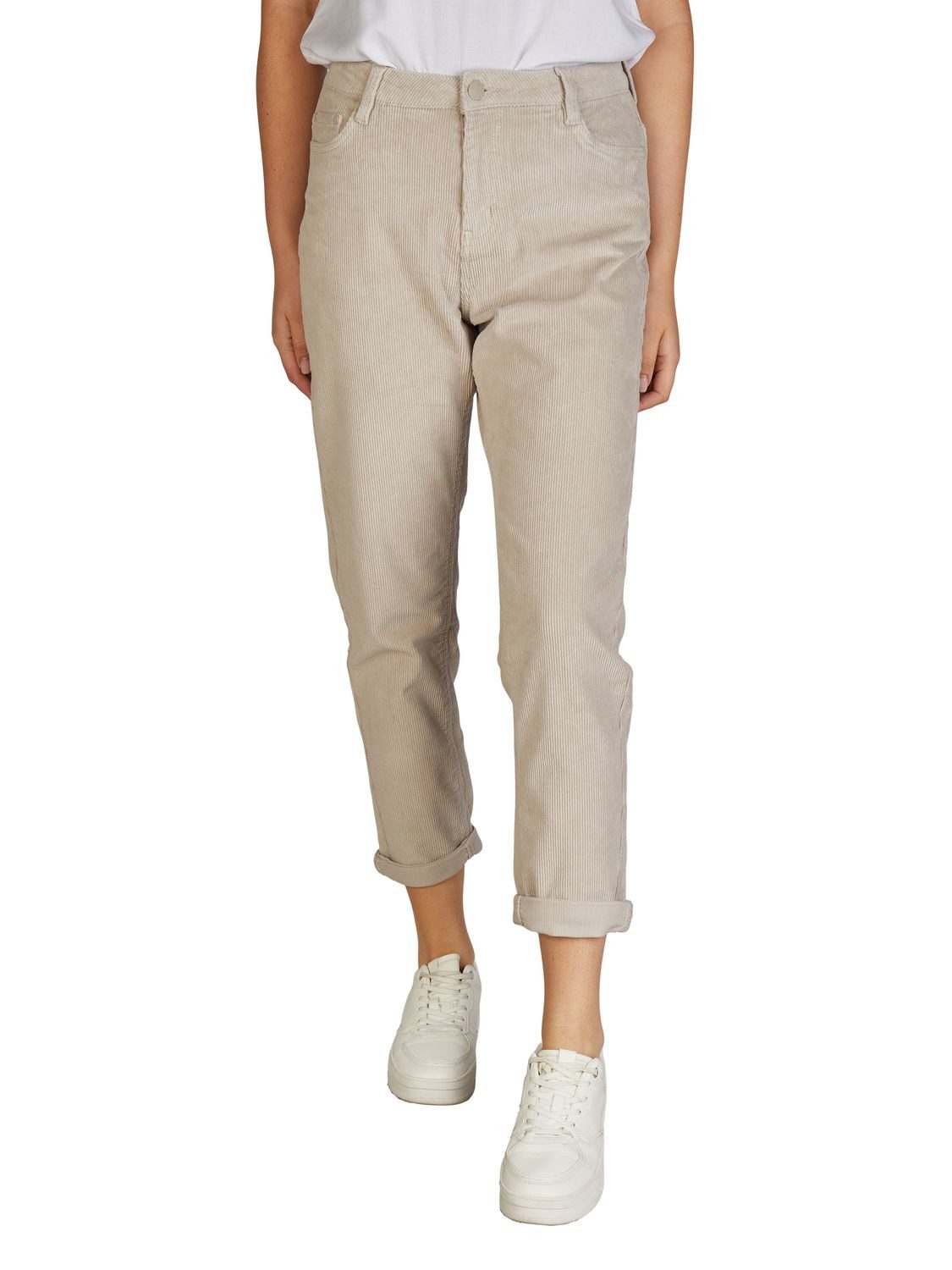 DENIMFY Cordhose Damen Hose DFYLisa Mom Fit Freizeithose mit Stretch